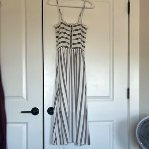 Striped Black and White Maxi Dress